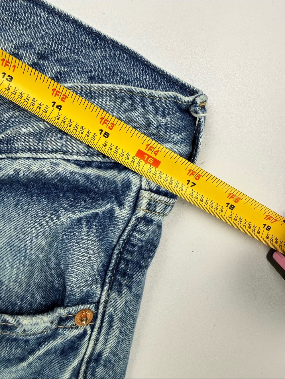 GAP Low Stride Jeans 30 10R Low Rise Baggy Wide Leg 100% Cotton Blue Denim - Picture 4 of 8